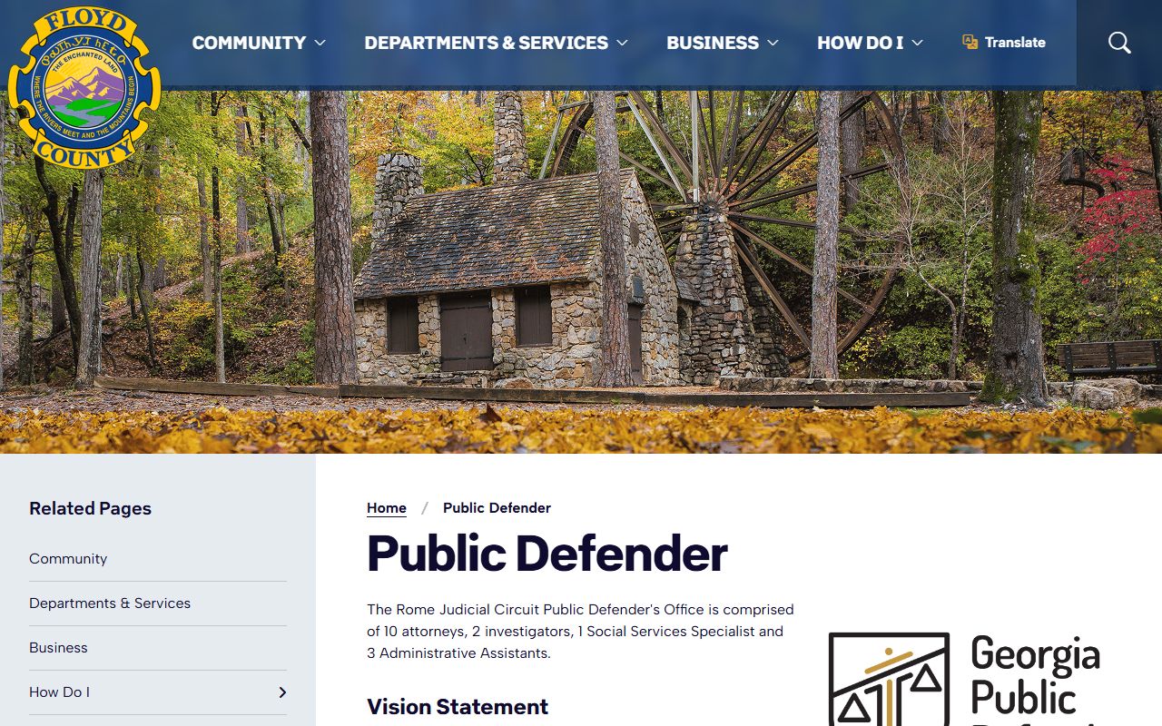 Floyd County Superior Court public defender records context