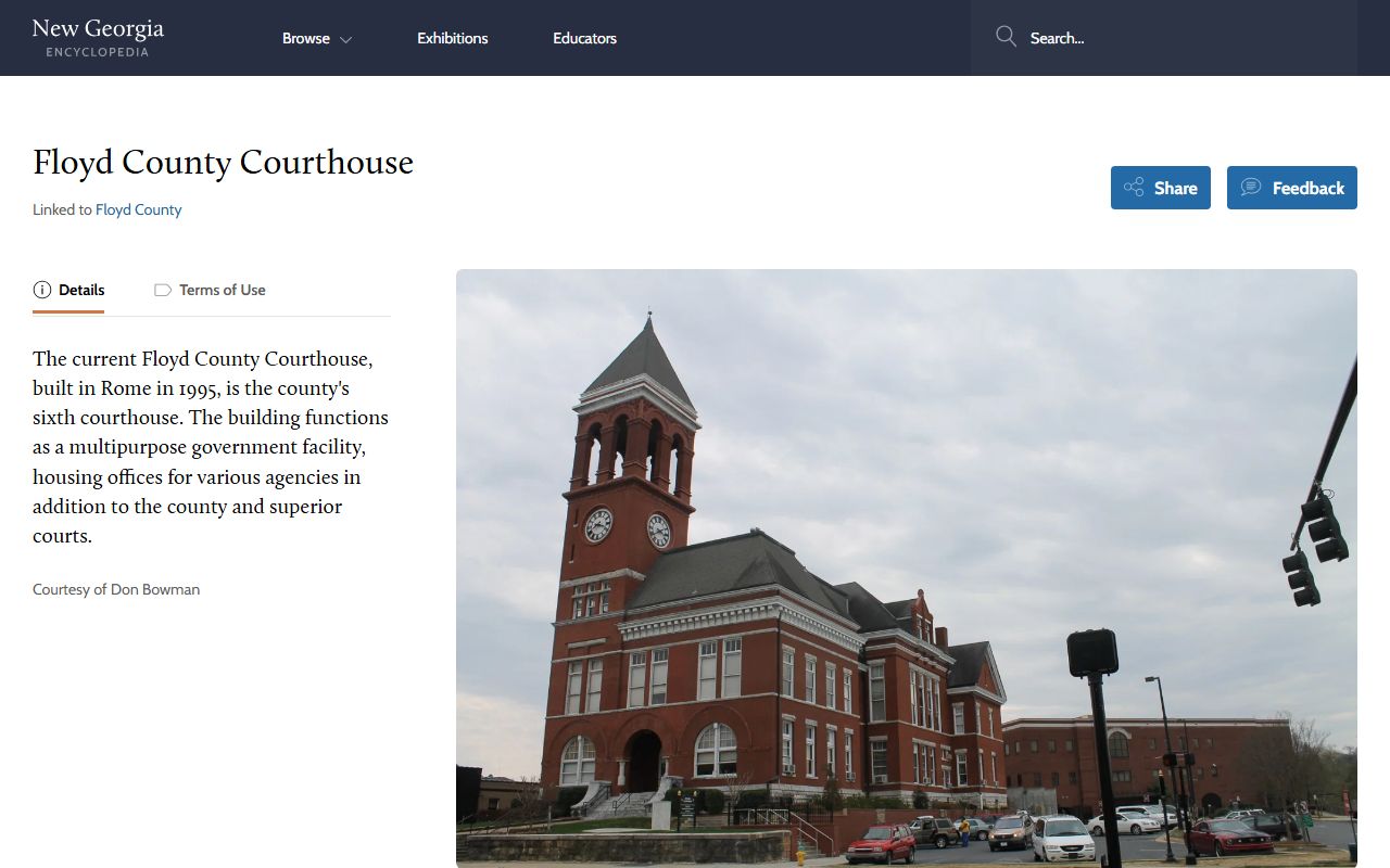 Floyd County court records courthouse history