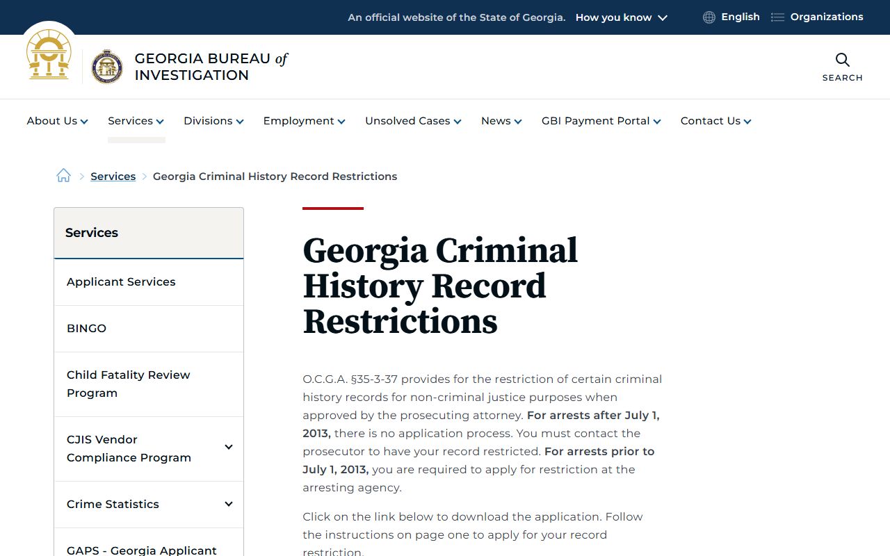 Floyd County court records Georgia record restriction page