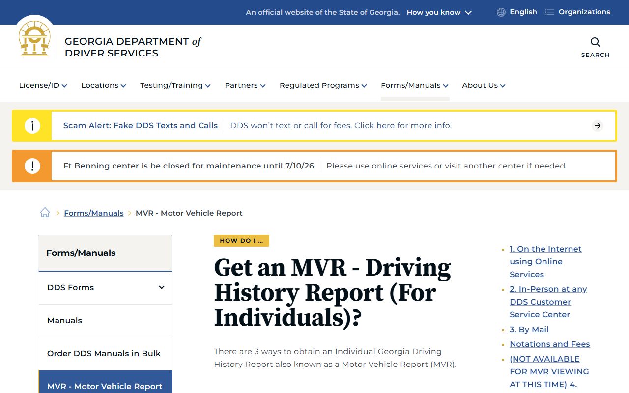 Floyd County traffic court records Georgia DDS driving history