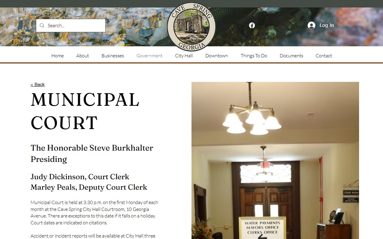 Floyd County traffic court records Cave Spring Municipal Court